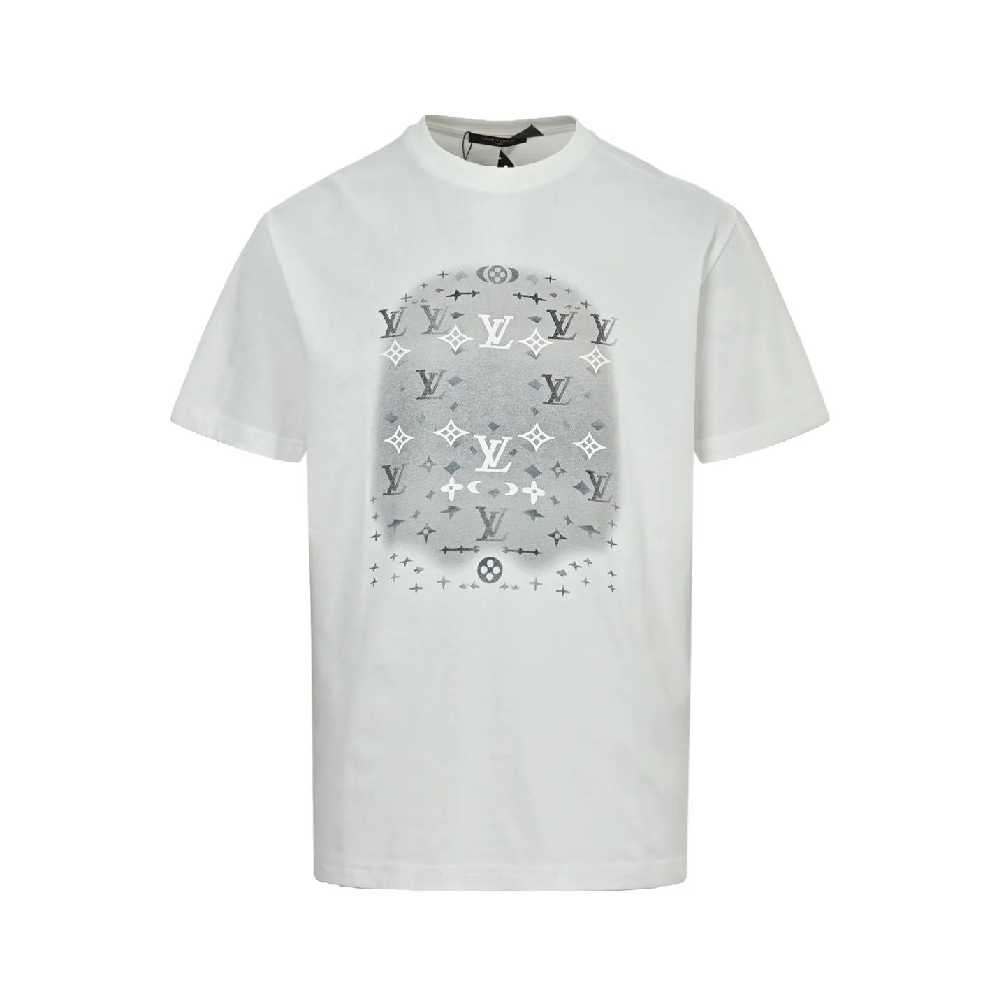 Louis Vuitton/Louis Vuitton ink rendering printed decorative short sleeves